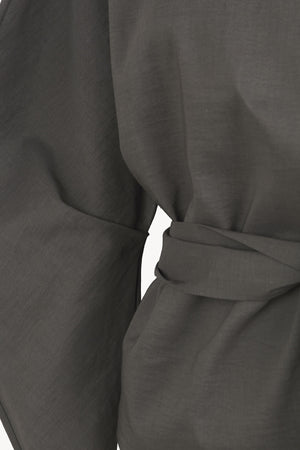 Brenna, dark grey crossed jacket