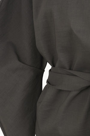 Brenna, dark grey crossed jacket