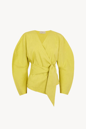 Brenna, lime crossed jacket