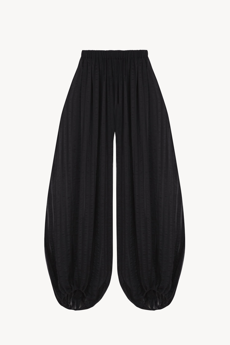 Brisa, blue nero striped silk trousers