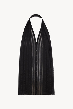 Brisa, top de seda a rayas blue nero