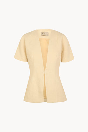 Cala, beige mares fitted linen jacket