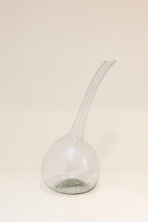 Calabaza, gray blown glass jar