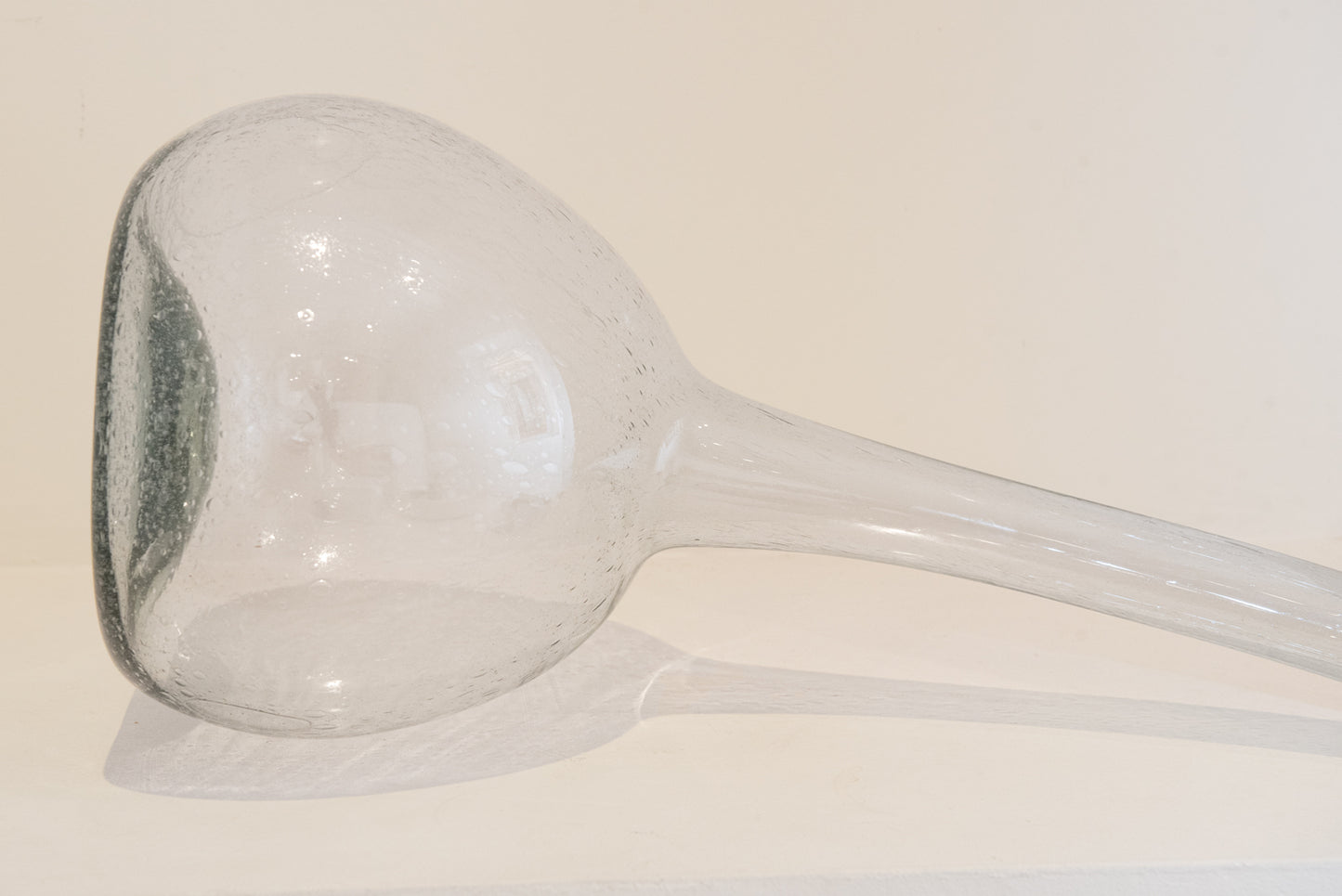 Calabaza, gray blown glass jar