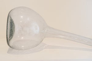 Calabaza, gray blown glass jar