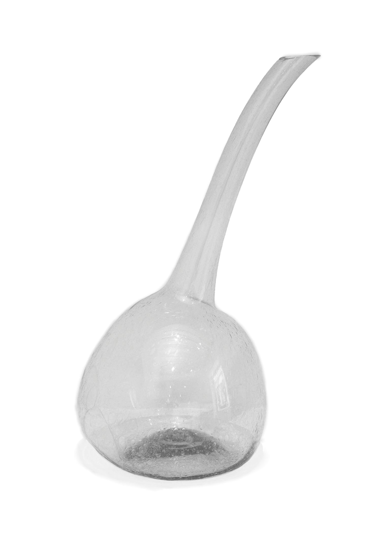 Calabaza, gray blown glass jar