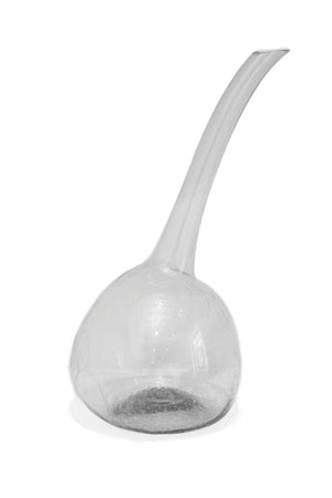 Calabaza, gray blown glass jar