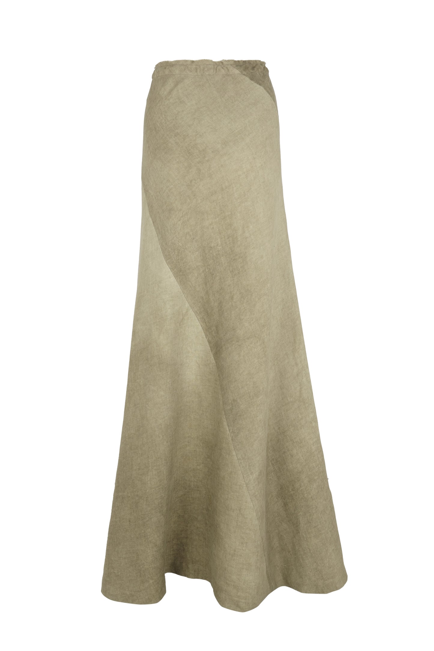 Cali, fade green linen skirt