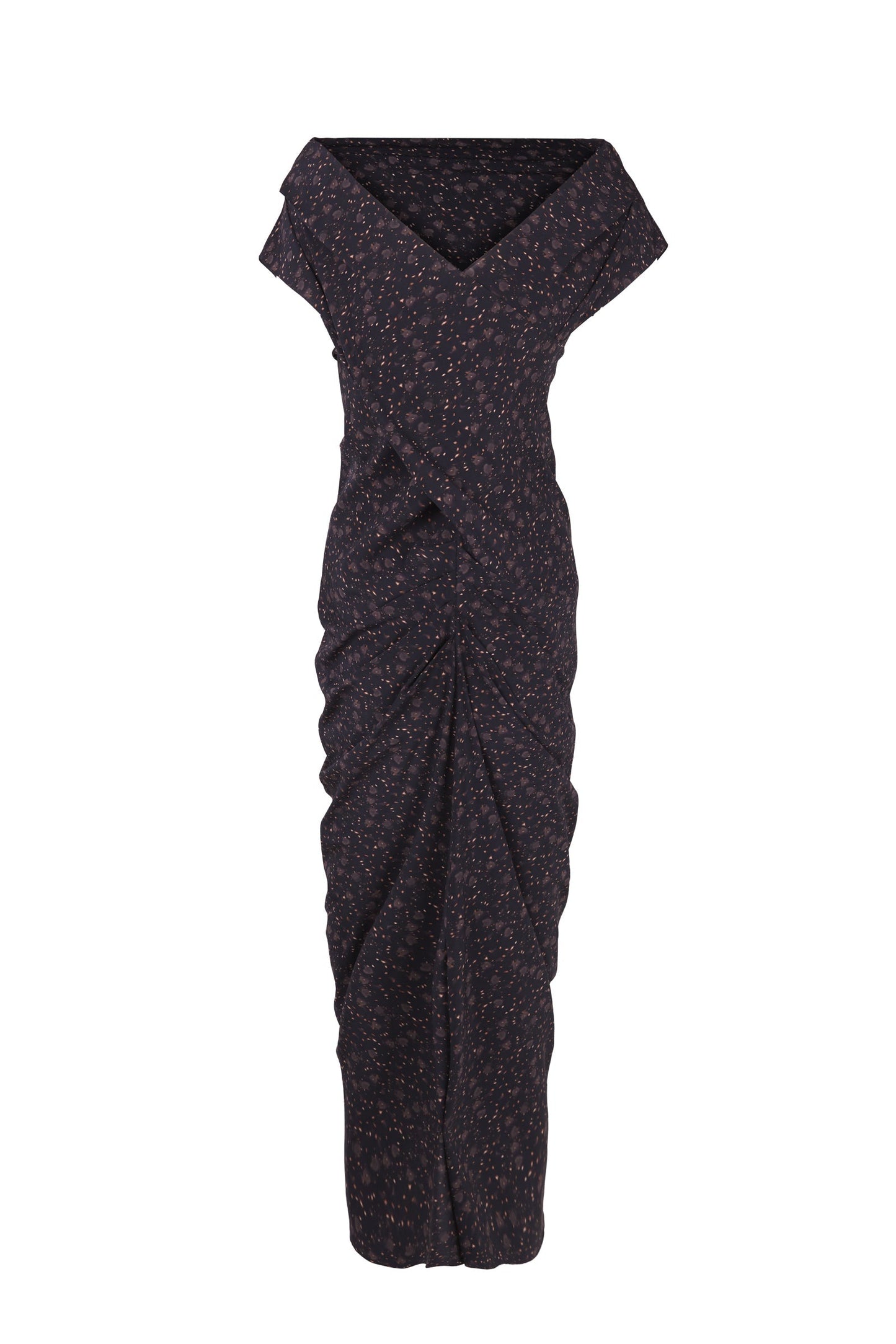 Camaron, stretch silk hedy print dress