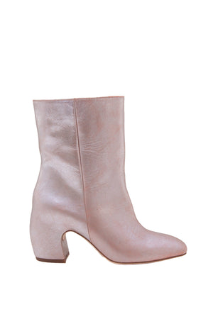 Camila, silver leather ankle boot