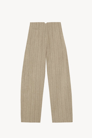 Camila, greyish green striped linen pants