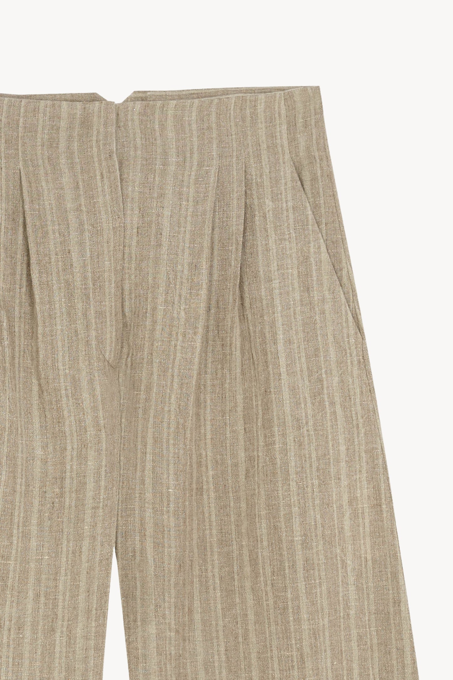 Camila, greyish green striped linen pants