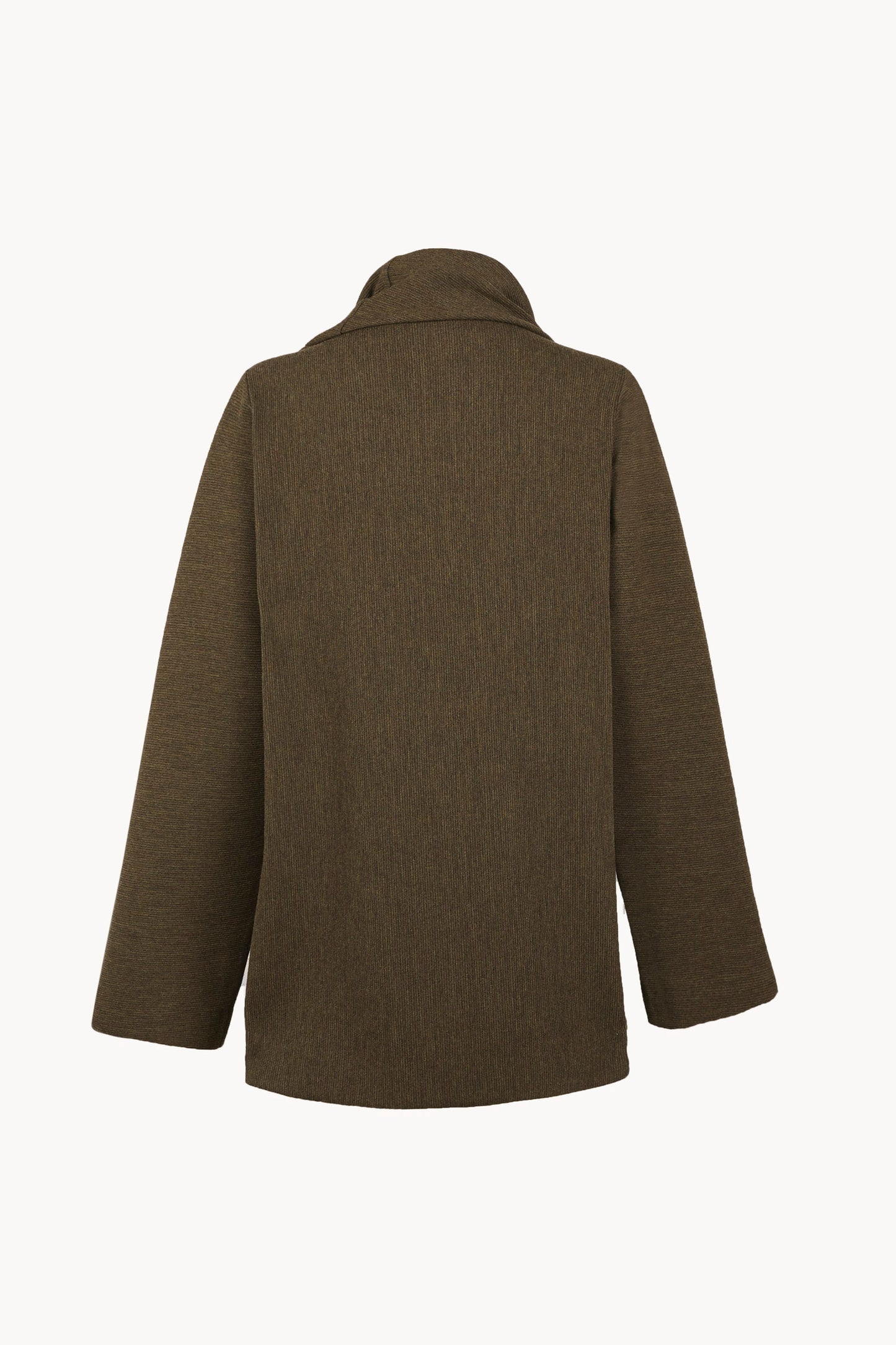 Camino, green melange virgin wool wrap jacket