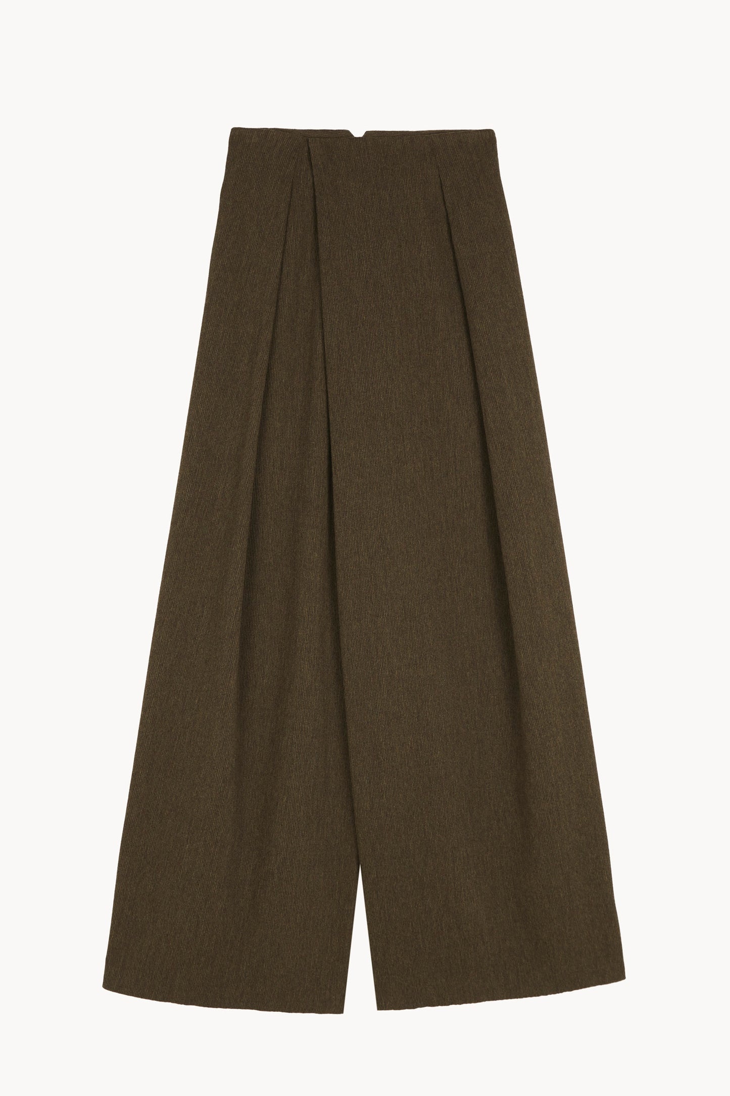Camino, pantalon de lana virgen verde melange