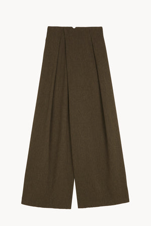 Camino, pantalon de lana virgen verde melange
