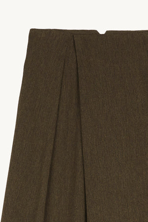 Camino, pantalon de lana virgen verde melange