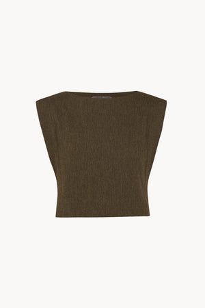 Camino, green melange virgin wool top