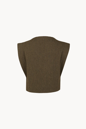 Camino, green melange virgin wool top