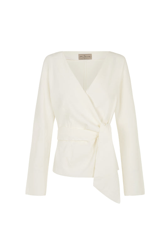 Candela, white linen jacket