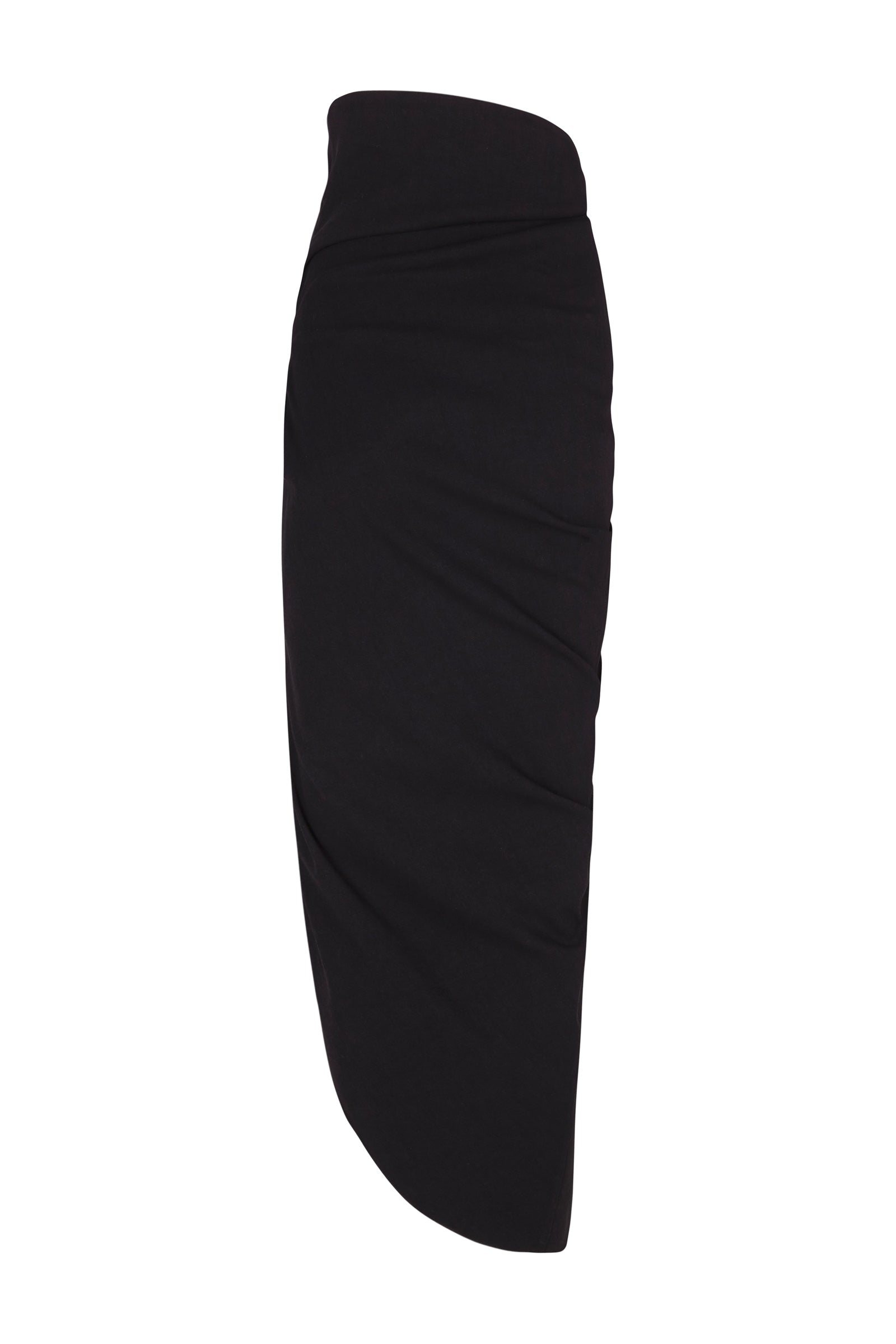 Cortana - Candela, black stretch linen skirt
