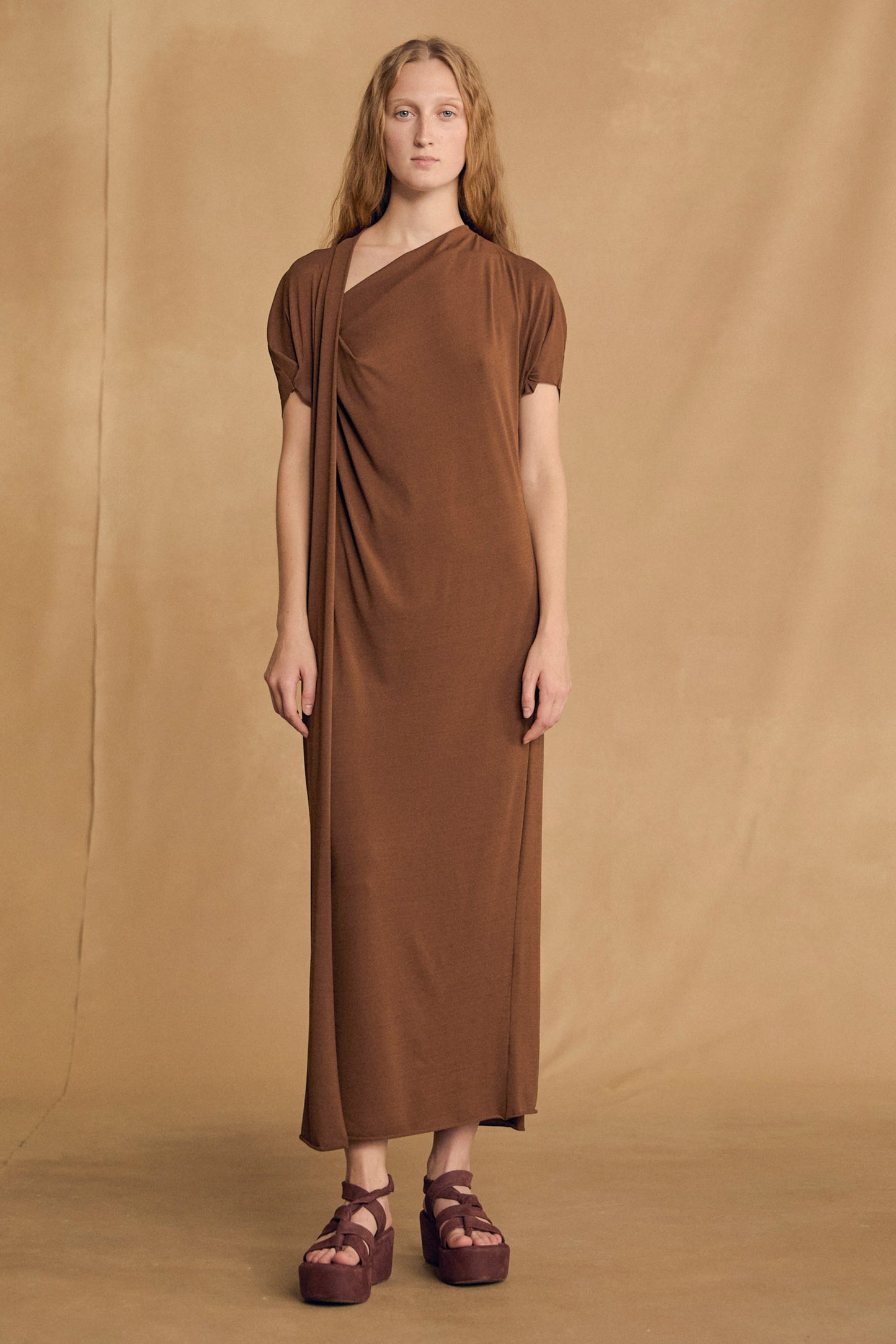 Canela, cinnamon wrap dress