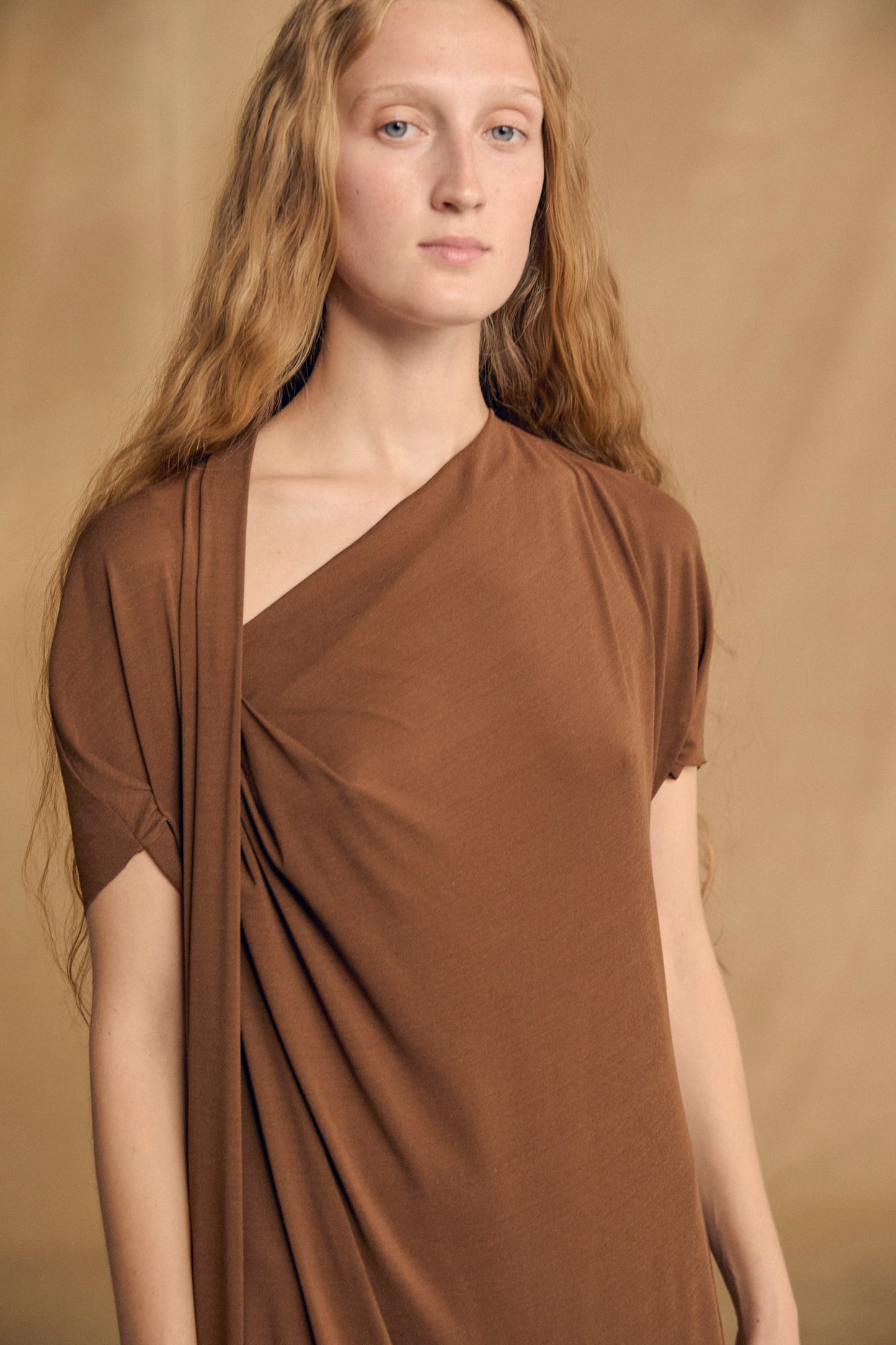 Canela, cinnamon wrap dress