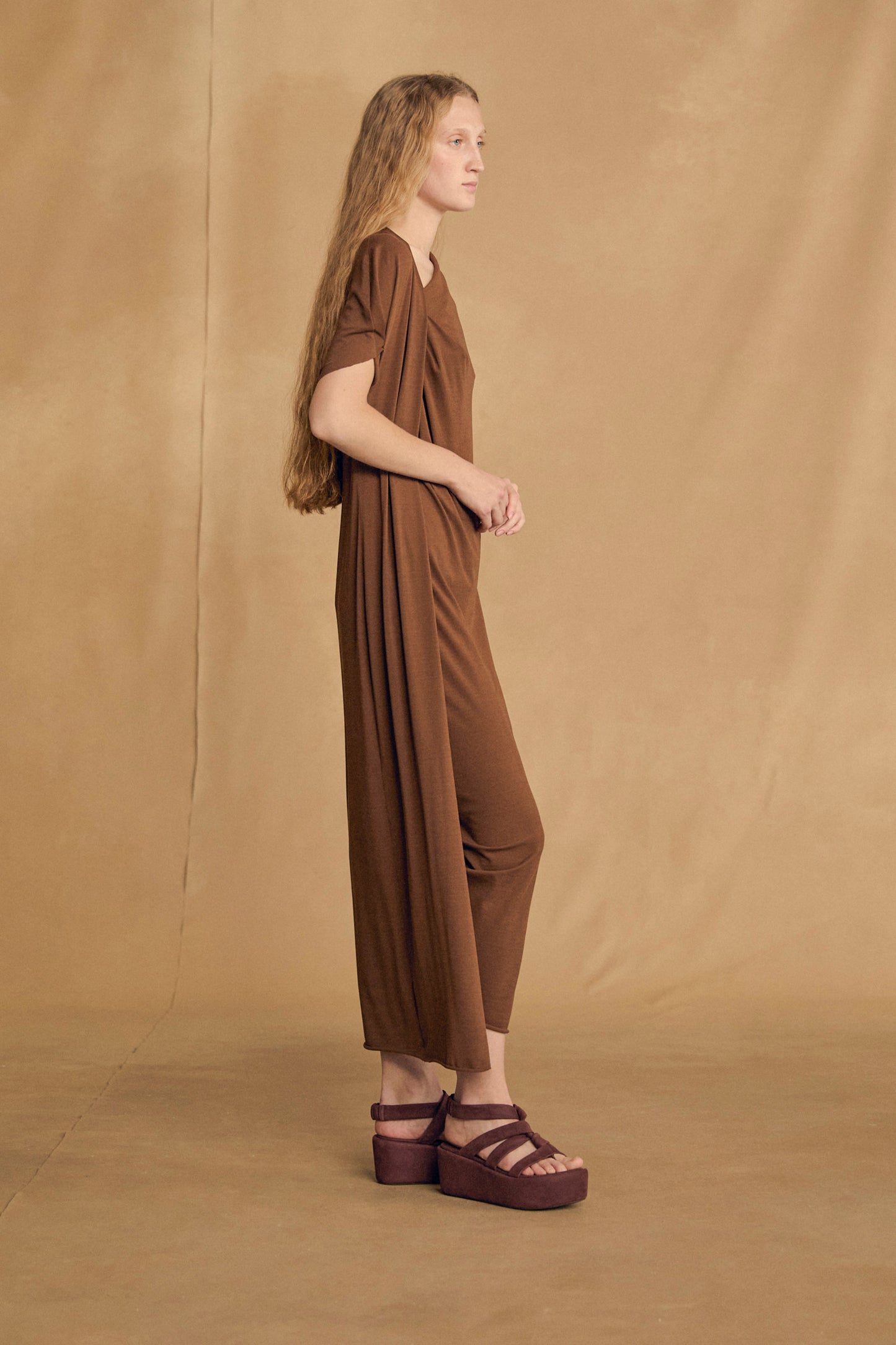 Canela, cinnamon wrap dress