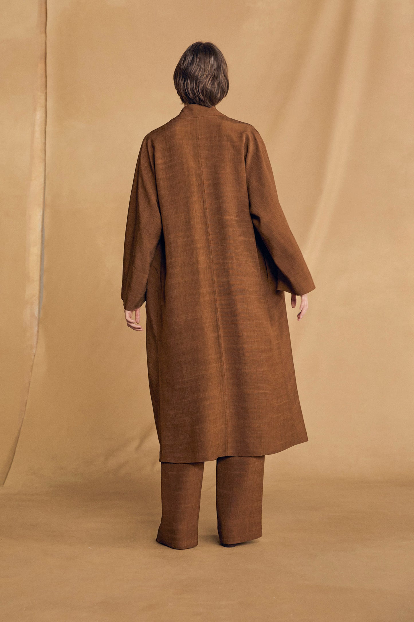 Saga, long cinnamon jacket