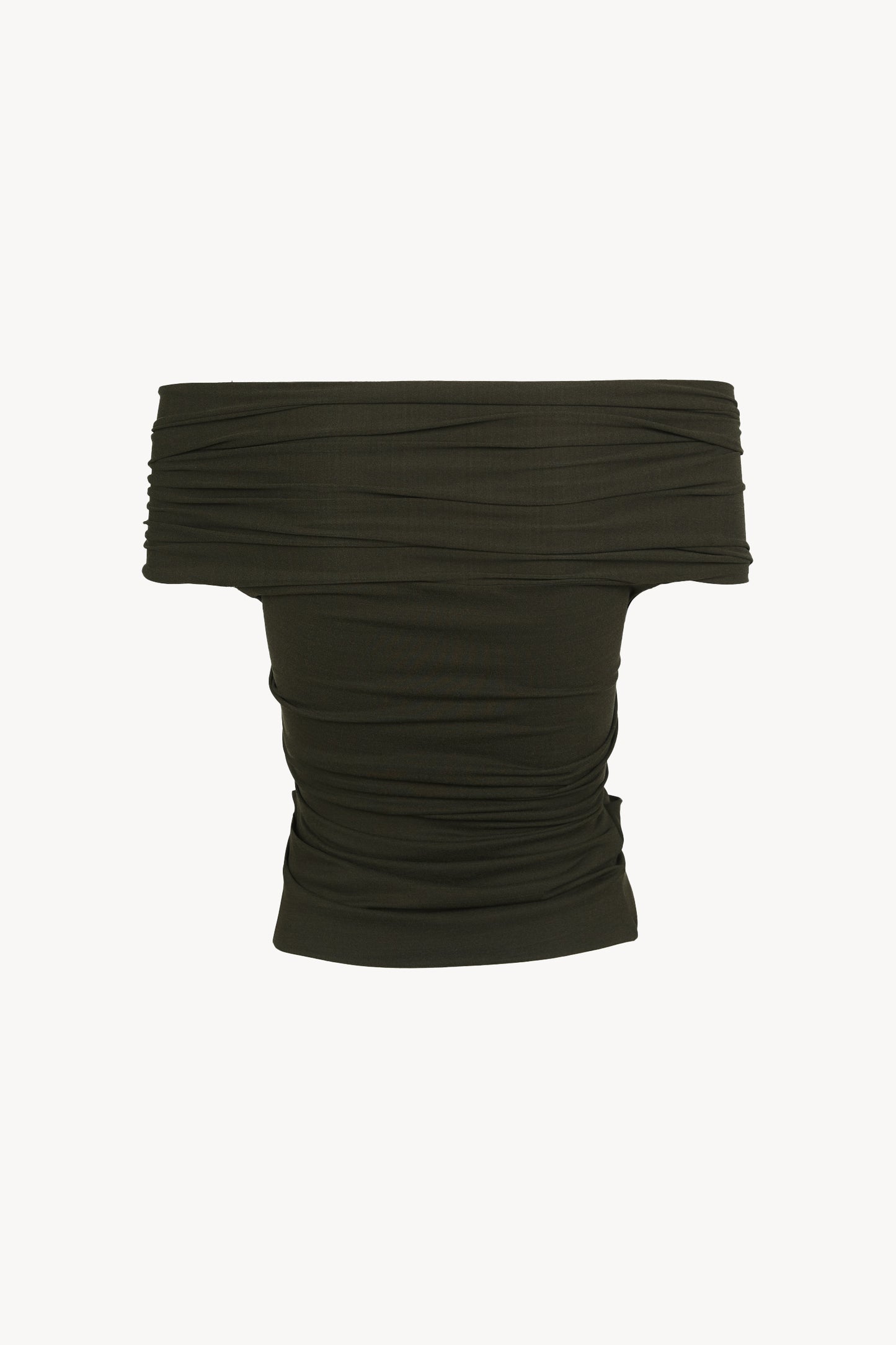 Canela, crop top cruzado verde oscuro