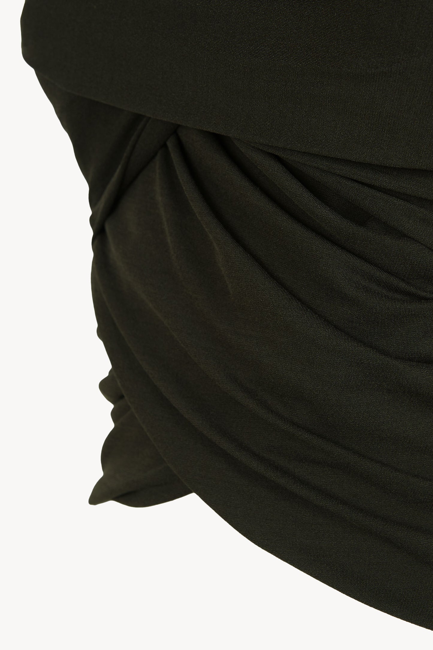 Canela, crop top cruzado verde oscuro