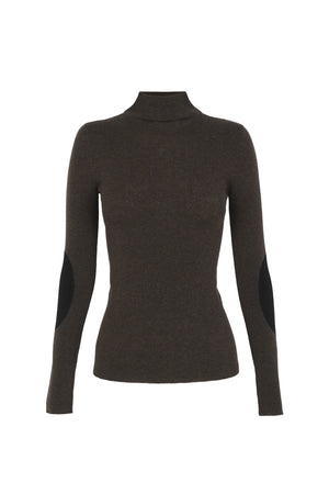 Cano, brown and black turtleneck sweater