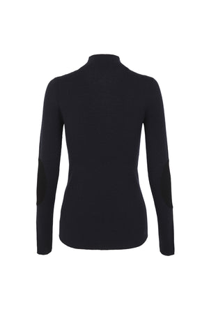 Cano, blue turtleneck jumper