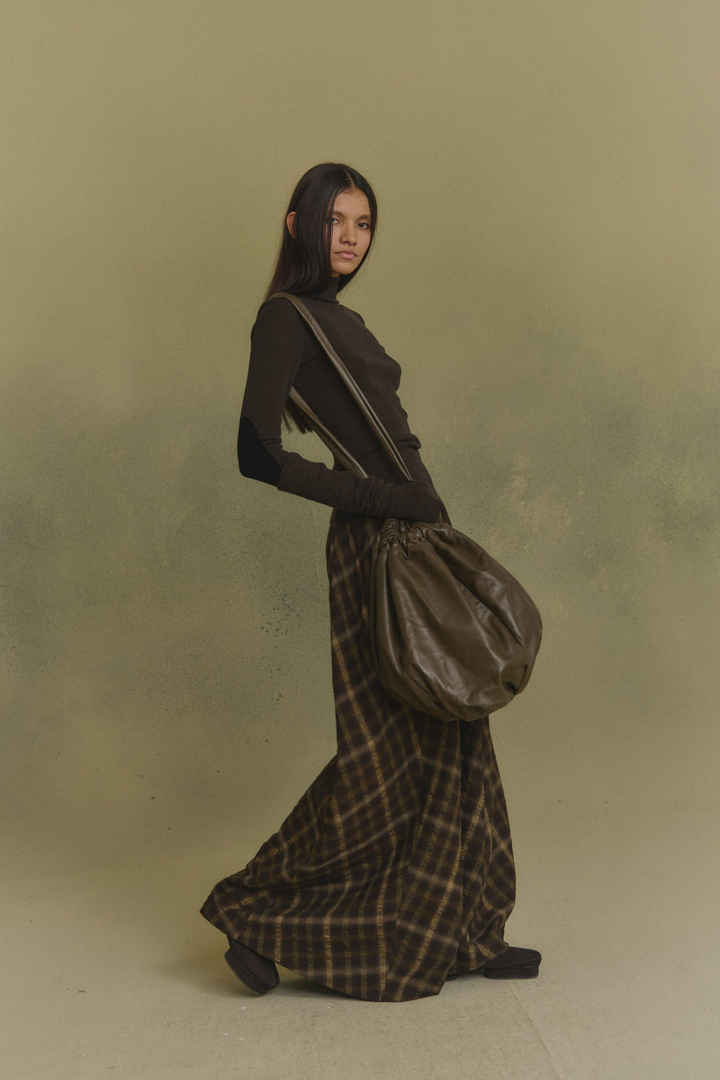 Cano, brown and black turtleneck sweater