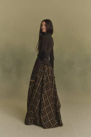 Cano, brown and black turtleneck sweater