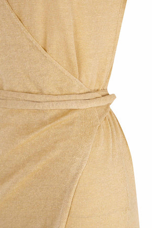 Canton, vanilla knit wrap dress