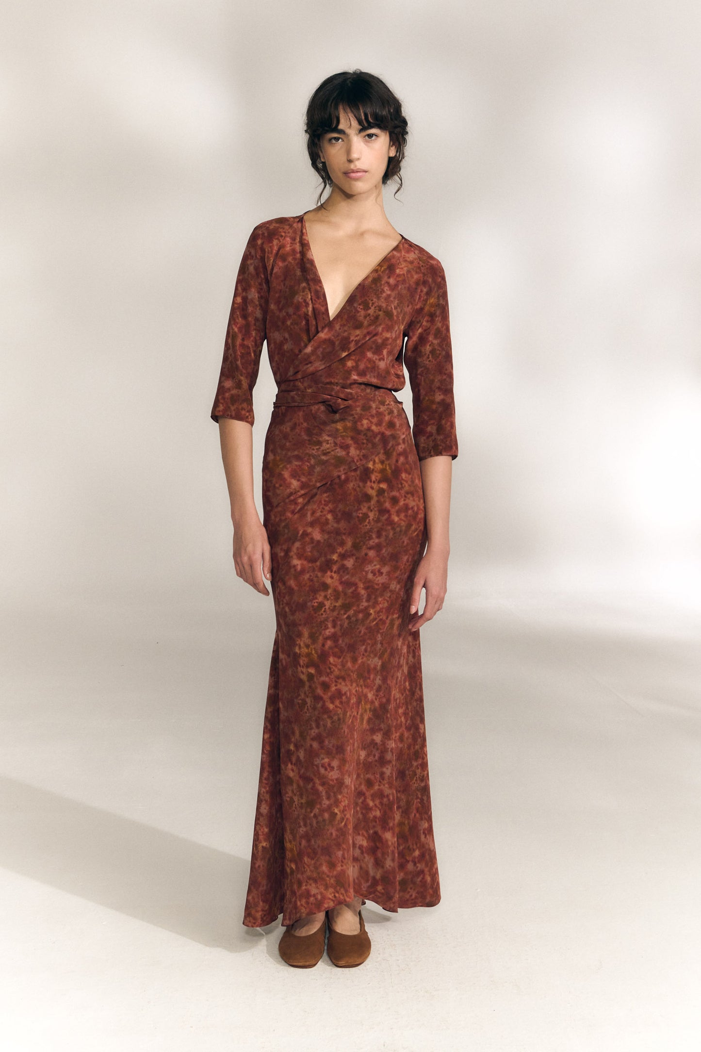 Carla, espurna print silk dress