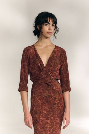 Carla, espurna print silk dress