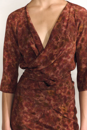 Carla, espurna print silk dress