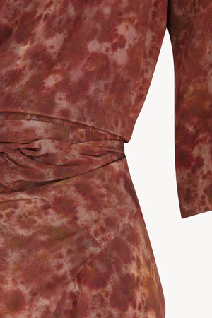 Carla, espurna print silk dress