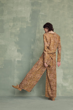 Carla, flora print silk trousers