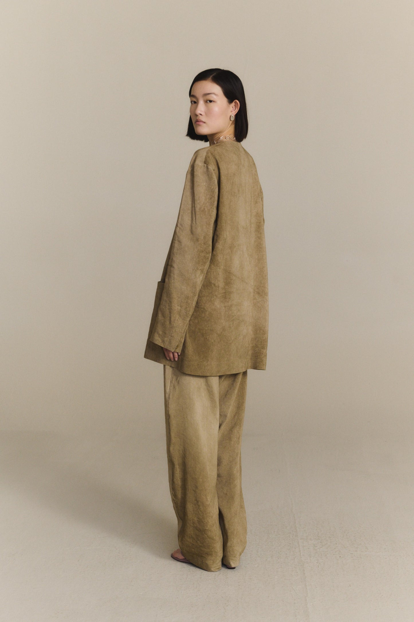 Cassian, chaqueta oversize marron claro maltinto