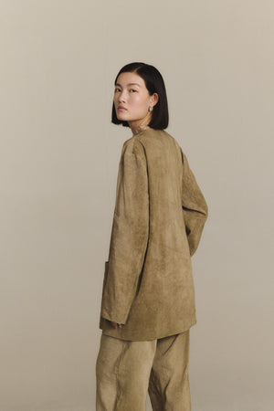 Cassian, chaqueta oversize marron claro maltinto