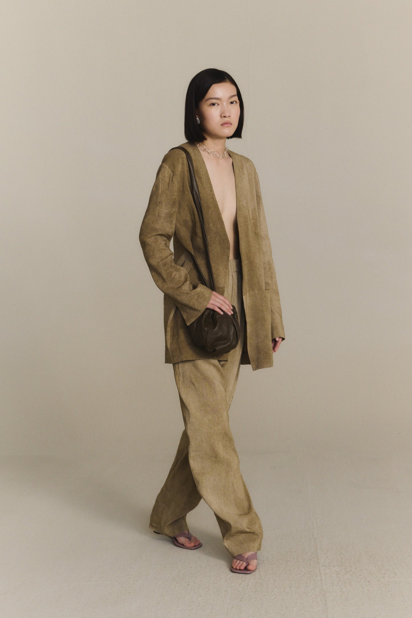 Cassian, chaqueta oversize marron claro maltinto