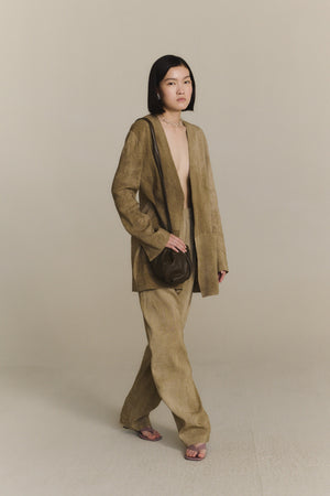 Cassian, chaqueta oversize marron claro maltinto