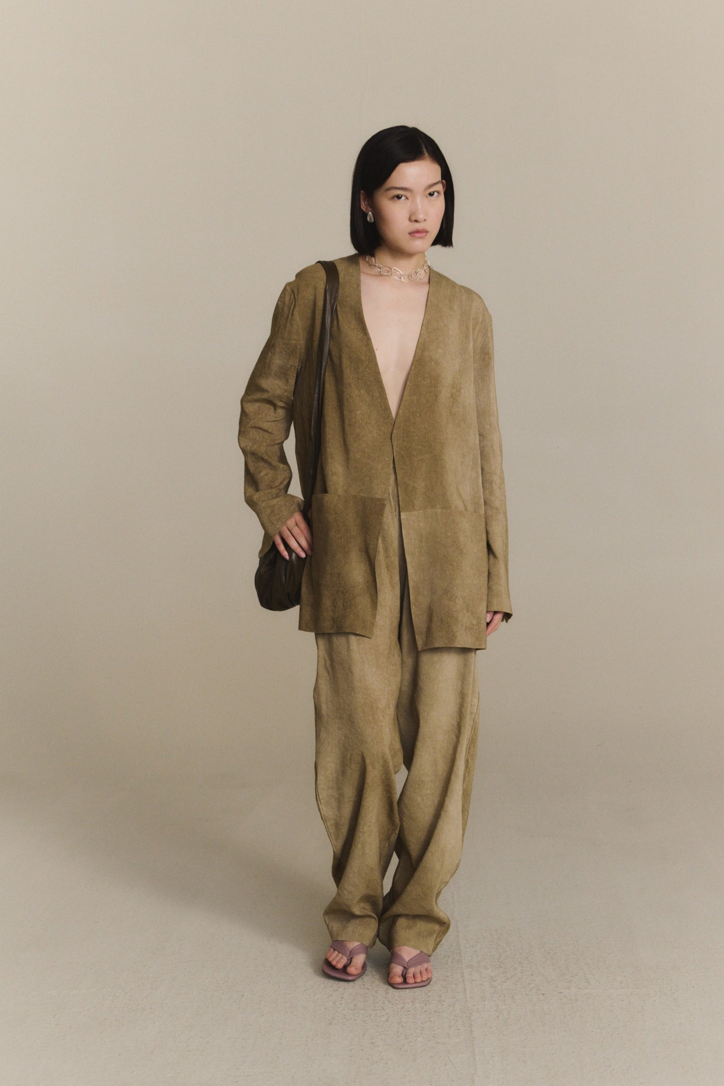 Cassian, chaqueta oversize marron claro maltinto