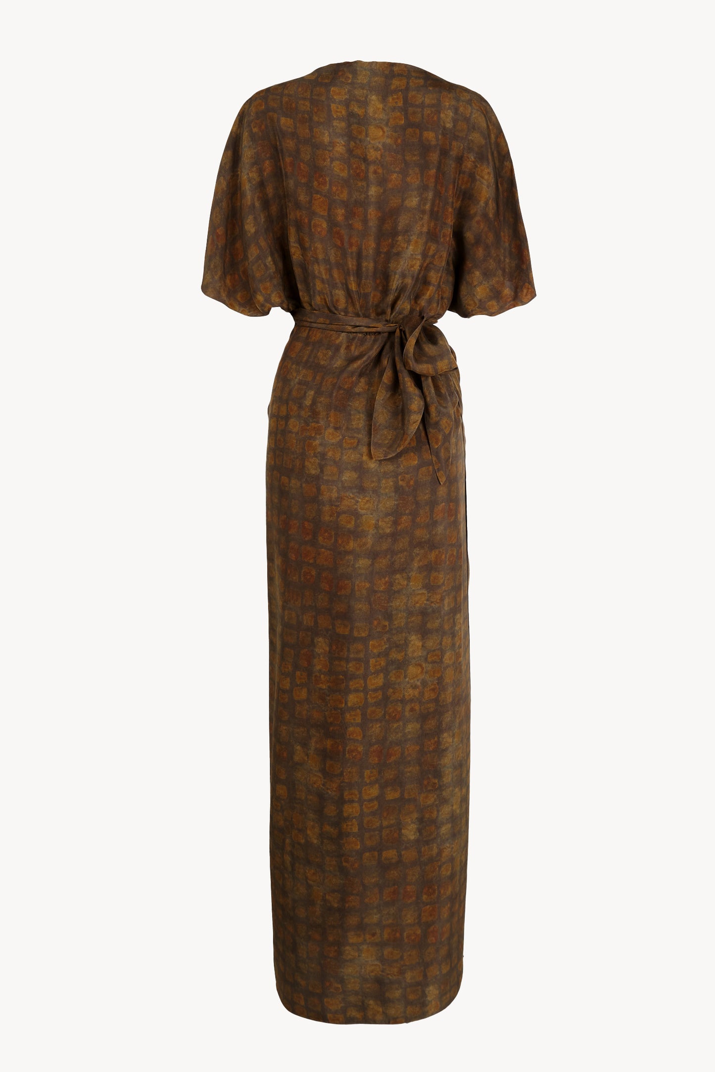 Cassiopea, jord print wrap dress