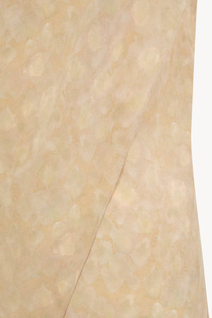 Cassiopea, top cruzado de seda flora print