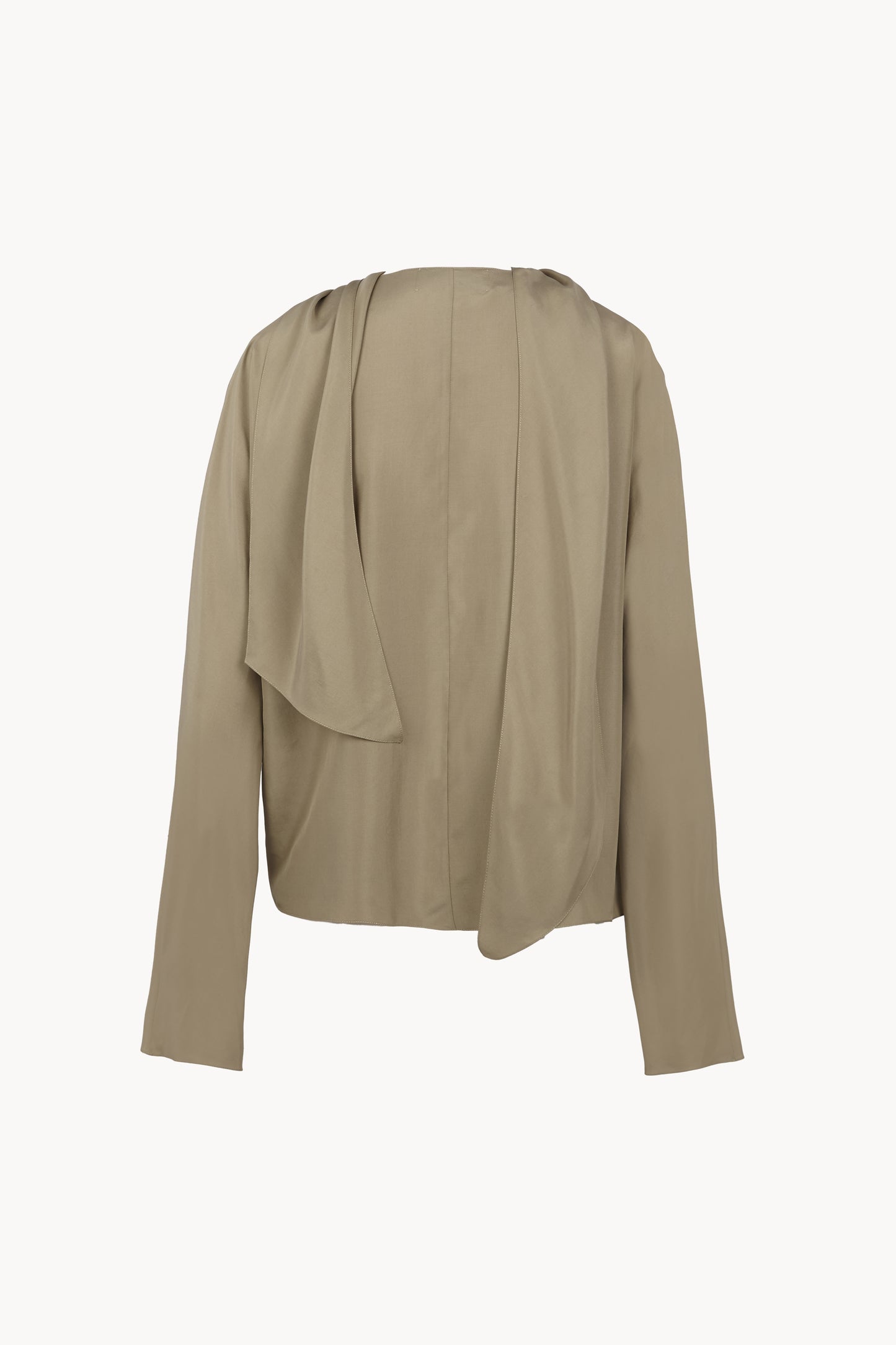Causa, green silk poplin shirt