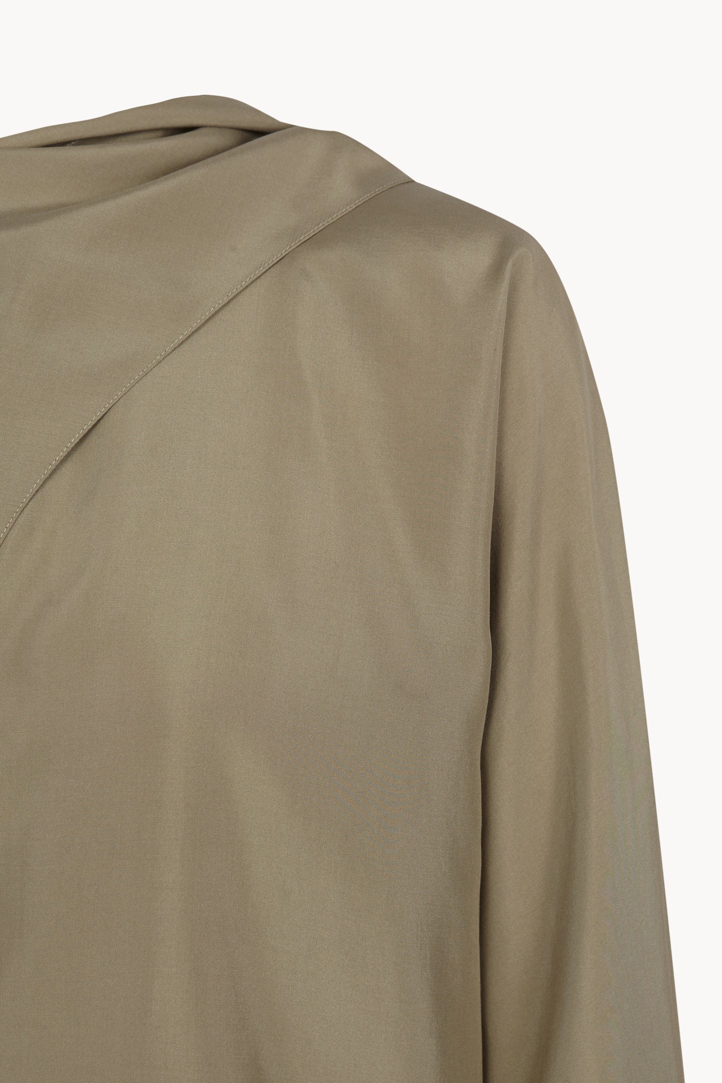 Causa, green silk poplin shirt