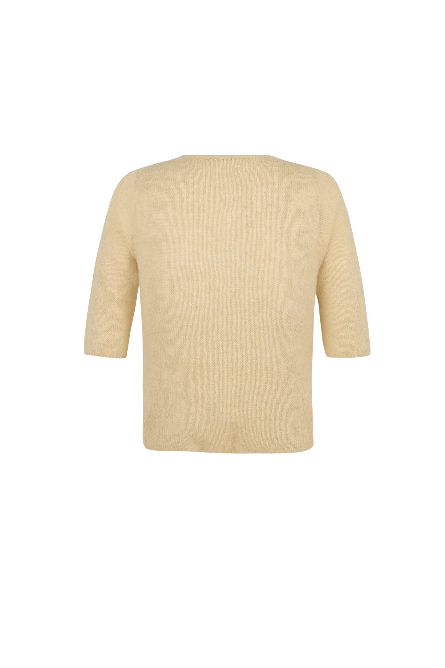 Chai,  ivory alpaca, cashmere and silk knit top 
